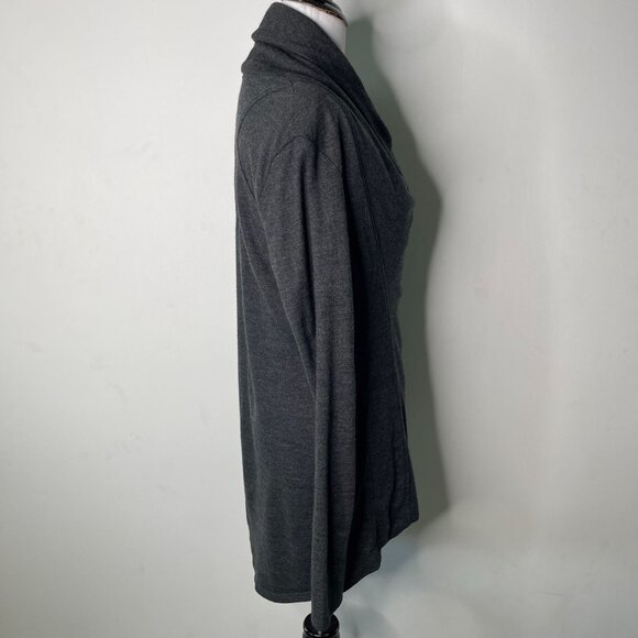 Helmut Lang Women's Black 100% Wool Wrap Long Sleeve Blouse Size Medium - Picture 8 of 10